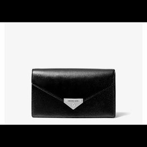 Crossbody bag and envelope clutch